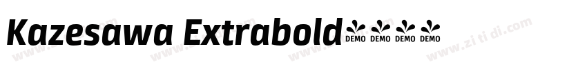 Kazesawa Extrabold字体转换